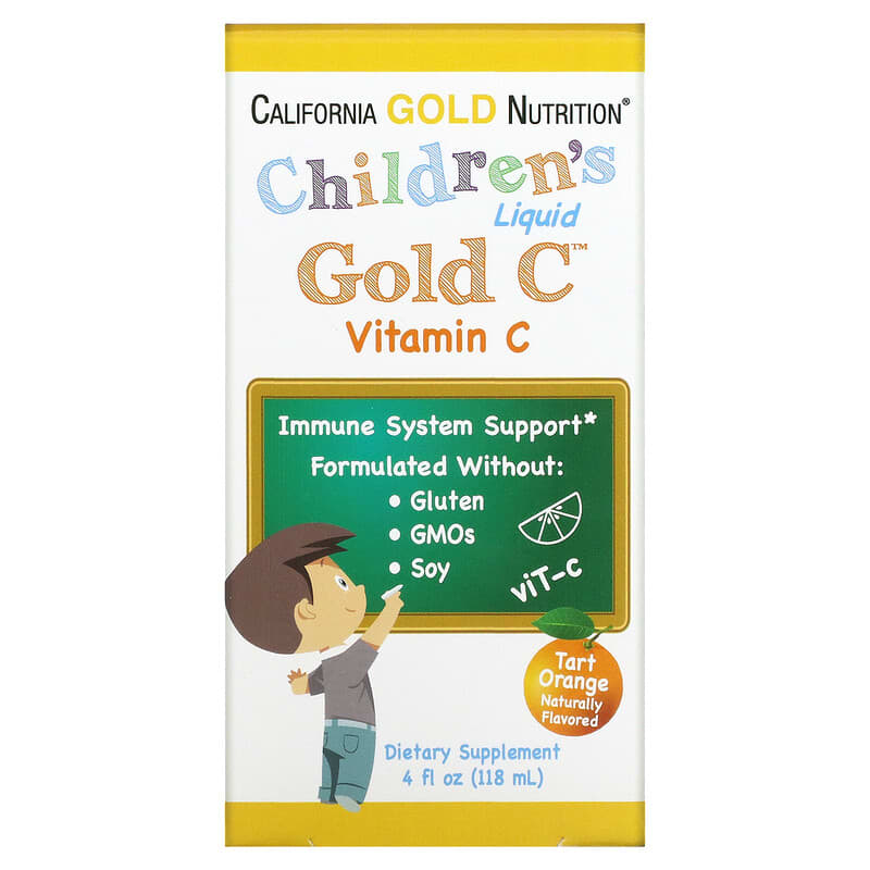California Gold Nutrition Children's Liquid Vitamin C Orange Flavor 4 fl oz (118 ml) 1 California Gold Nutrition Children's Liquid Vitamin C Orange Flavor 4 fl oz (118 ml) 898220010998