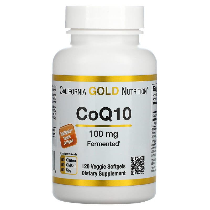 California Gold Nutrition CoQ10 100 mg 120 Veggie Softgels 1 California Gold Nutrition CoQ10 100 mg 120 Veggie Softgels 898220009442