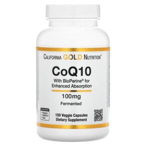California Gold Nutrition CoQ10 with Bioperine 100 mg 150 Veggie Capsules 898220014286