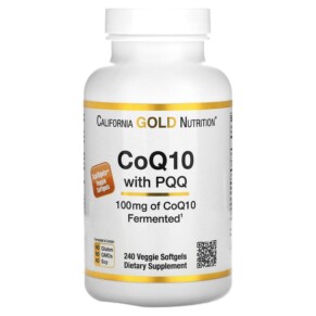 California Gold Nutrition CoQ10 with PQQ 100 mg 240 Veggie Softgels 898220013371