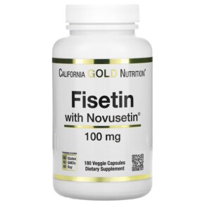 California Gold Nutrition Fisetin with Novusetin 100 mg 180 Veggie Capsules 898220018444