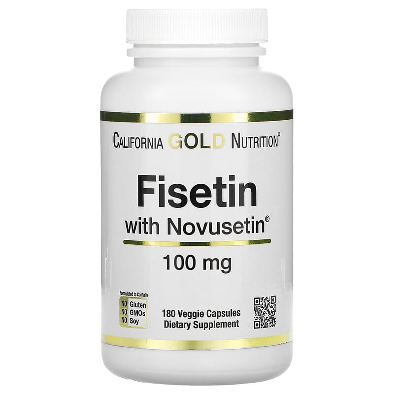 California Gold Nutrition Fisetin with Novusetin 100 mg 180 Veggie Capsules 1 California Gold Nutrition Fisetin with Novusetin 100 mg 180 Veggie Capsules 898220018444