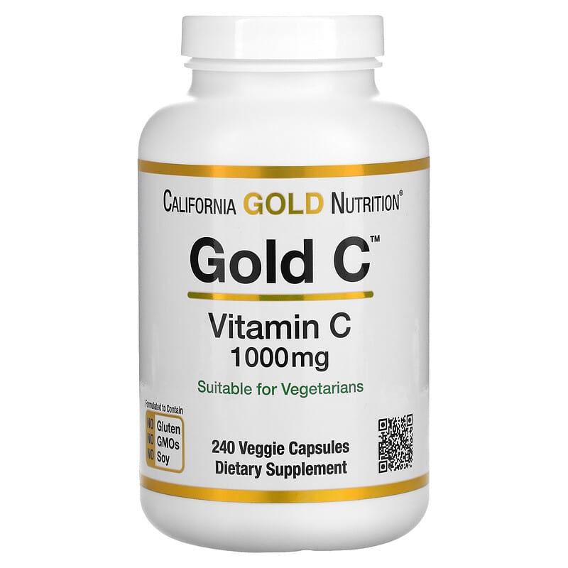 California Gold Nutrition Gold C Vitamin C 1,000 mg 240 viên 1 California Gold Nutrition Gold C USP Grade Vitamin C 1.000 mg 240 Veggie Capsules 898220009329