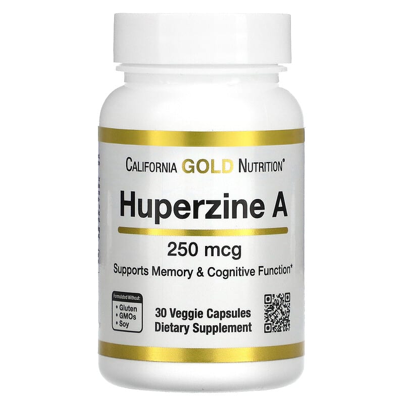 California Gold Nutrition Huperzine A 250 mcg 30 Veggie Capsules 1 California Gold Nutrition Huperzine A 250 mcg 30 Veggie Capsules 898220021673