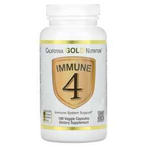 California Gold Nutrition Immune 4 Immune System Support 180 Veggie Capsules 898220018567