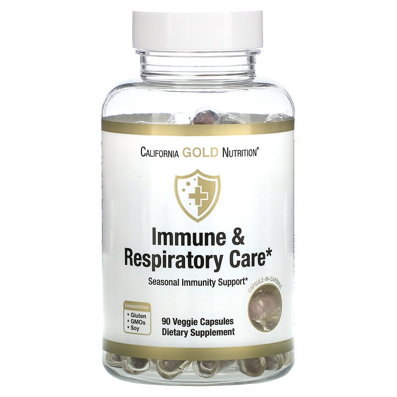 California Gold Nutrition Immune & Respiratory Care 90 Veggie Capsules 1 California Gold Nutrition Immune & Respiratory Care 90 Veggie Capsules 898220019168