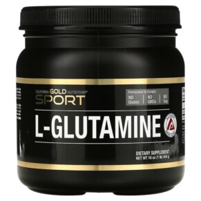 California Gold Nutrition L-Glutamine Powder AjiPure Gluten Free 16 oz (454 g) 898220010608