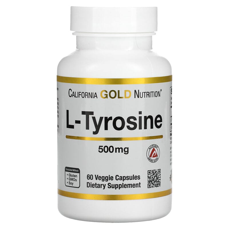 California Gold Nutrition L-Tyrosine AjiPure 500 mg 60 Veggie Capsules 1 California Gold Nutrition L-Tyrosine AjiPure 500 mg 60 Veggie Capsules 898220011353
