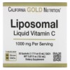 California Gold Nutrition Liposomal Liquid Vitamin C Unflavored 1000 mg 30 Sachets 0.17 fl oz (5 ml) Each 898220019991