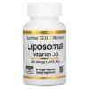 California Gold Nutrition Liposomal Vitamin D3 25 mcg (1.000 IU) 60 Veggie Capsules 898220018734