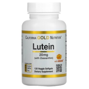 California Gold Nutrition Lutein with Zeaxanthin 20 mg 120 Veggie Softgels 898220014033