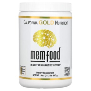 California Gold Nutrition MEM Food Memory & Cognitive Support 1.12 lb (510 g) 898220018864
