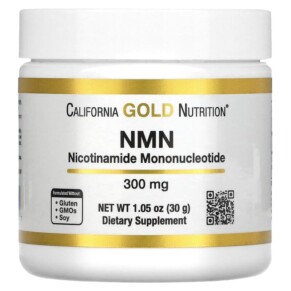 California Gold Nutrition NMN Powder 300 mg 1.05 oz (30 g) 898220021697