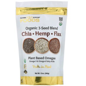 California Gold Nutrition Organic 3-Seed Blend 12 oz (340 g) 898220013548