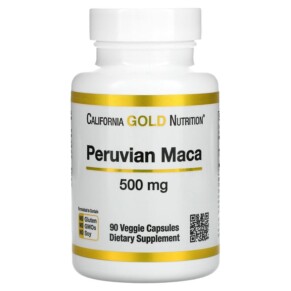 California Gold Nutrition Peruvian Maca 500 mg 90 Veggie Capsules 898220009497