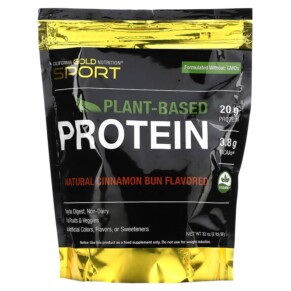 California Gold Nutrition Plant-Based Protein Cinnamon Bun 2 lb Pouch 898220013494