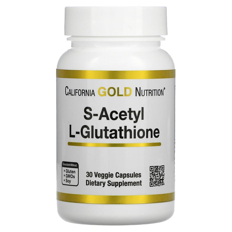 California Gold Nutrition S-Acetyl L-Glutathione 100 mg 30 Veggie Capsules 1 California Gold Nutrition S-Acetyl L-Glutathione 100 mg 30 Veggie Capsules 898220018994