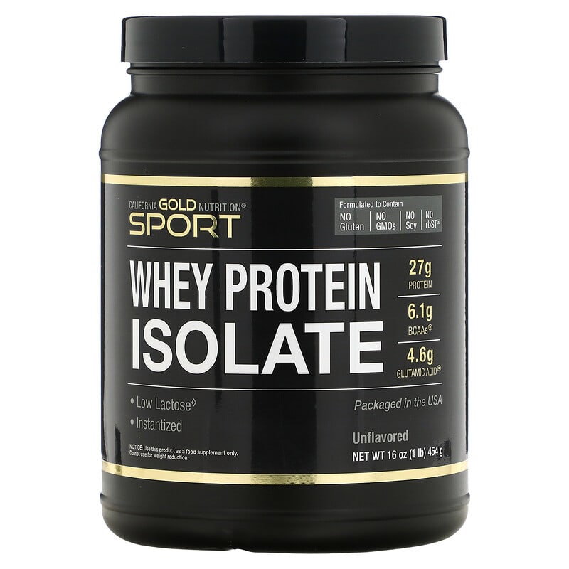 California Gold Nutrition SPORT - Whey Protein Isolate 1 lb 16 oz (454 g) 1 California Gold Nutrition SPORT - Whey Protein Isolate 1 lb 16 oz (454 g) 898220010646