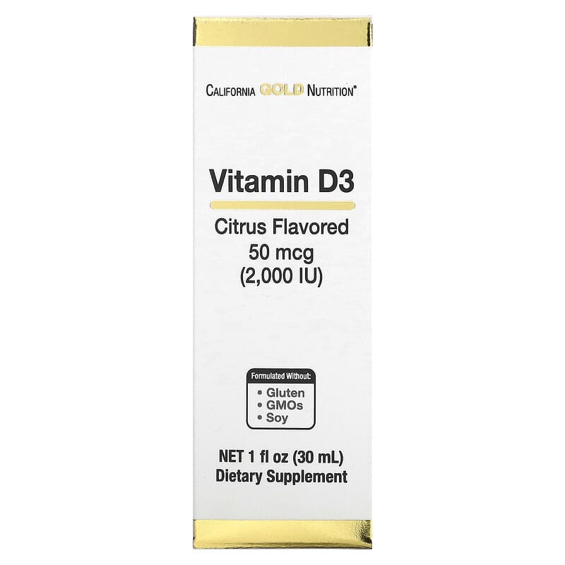 California Gold Nutrition Vitamin D3 (Citrus) 2.000 IU 1 fl oz (30 ml) 1 California Gold Nutrition Vitamin D3 (Citrus) 2.000 IU 1 fl oz (30 ml) 898220021147