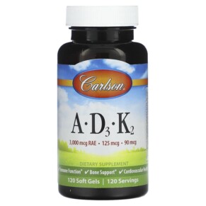 Carlson A D3 K2 120 Softgels 088395119101