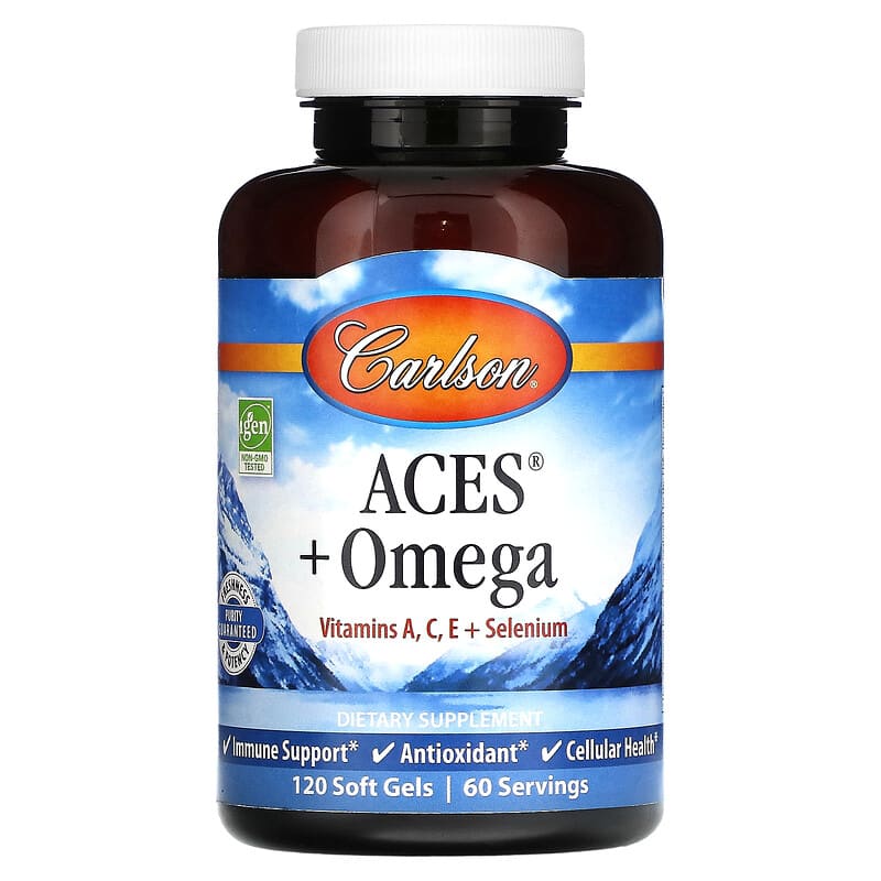 Carlson ACES + Omega 120 Softgels 1 Carlson ACES + Omega 120 Softgels 088395444104