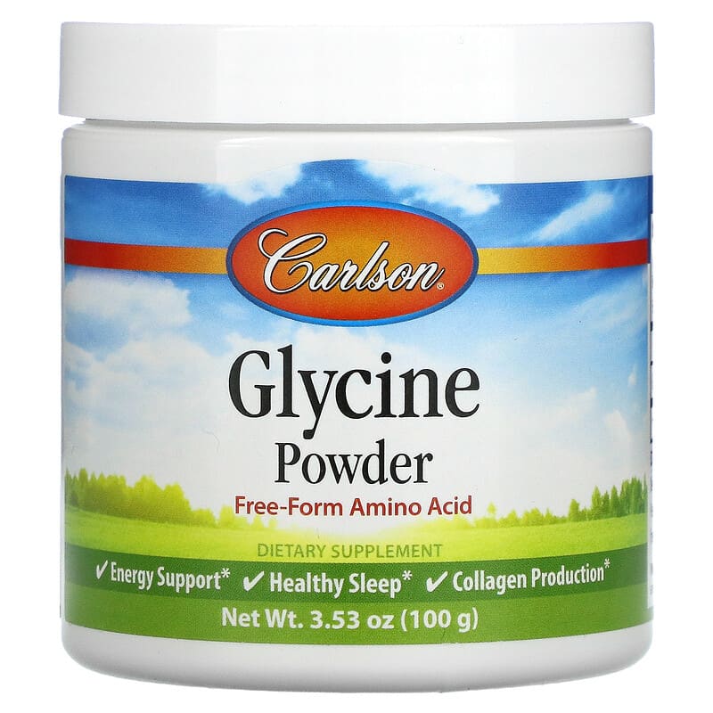 Carlson Glycine Powder Free Form Amino Acid 3.53 oz (100 g) 1 Carlson Glycine Powder Free Form Amino Acid 3.53 oz (100 g) 088395068355