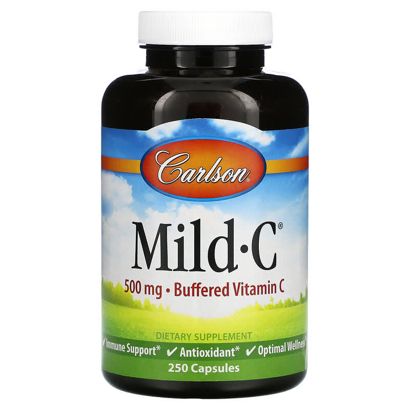 Carlson Labs Mild-C 500 mg 250 viên 1 Carlson Mild-C 500 mg 250 Capsules 088395030628