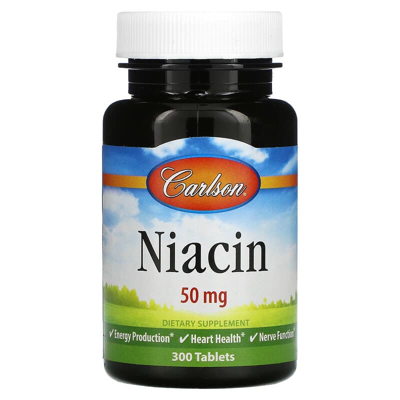 Carlson Labs Niacin 50 mg 300 viên 1 Carlson Niacin 50 mg 300 Tablets 088395027635