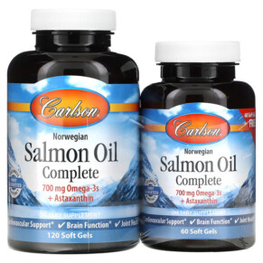 Carlson Norwegian Salmon Oil Complete 120 + 60 Soft Gels 088395183409