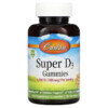Carlson Labs Super D3 Gummies Natural Fruit Flavors 25 mcg (1,000 IU) 120 Gummies 3 Carlson Super D3 Gummies Natural Fruit 25 mcg (1.000 IU) 120 Vegetarian Gummies 088395498008
