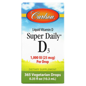Carlson Super Daily D3 25 mcg (1.000 IU) 0.35 fl oz (10.3 ml) 088395012709