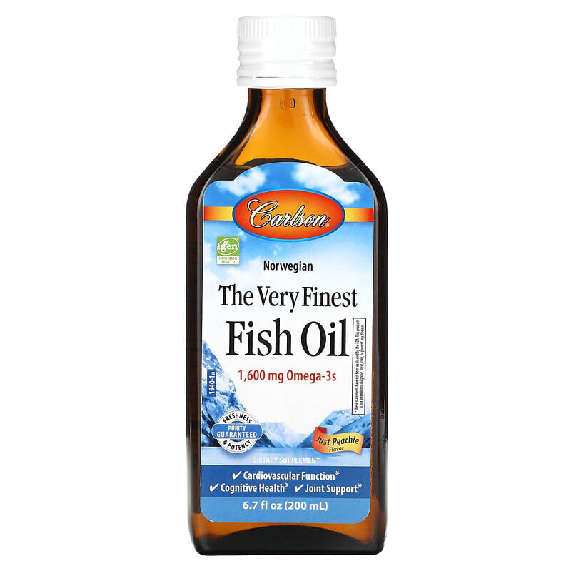 Carlson The Very Finest Fish Oil Just Peachie 1.600 mg 6.7 fl oz (200 ml) 1 Carlson The Very Finest Fish Oil Just Peachie 1.600 mg 6.7 fl oz (200 ml) 088395194009