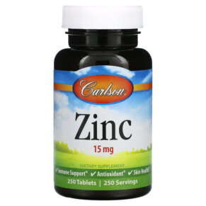 Carlson Zinc 15 mg 250 Tablets 088395053122