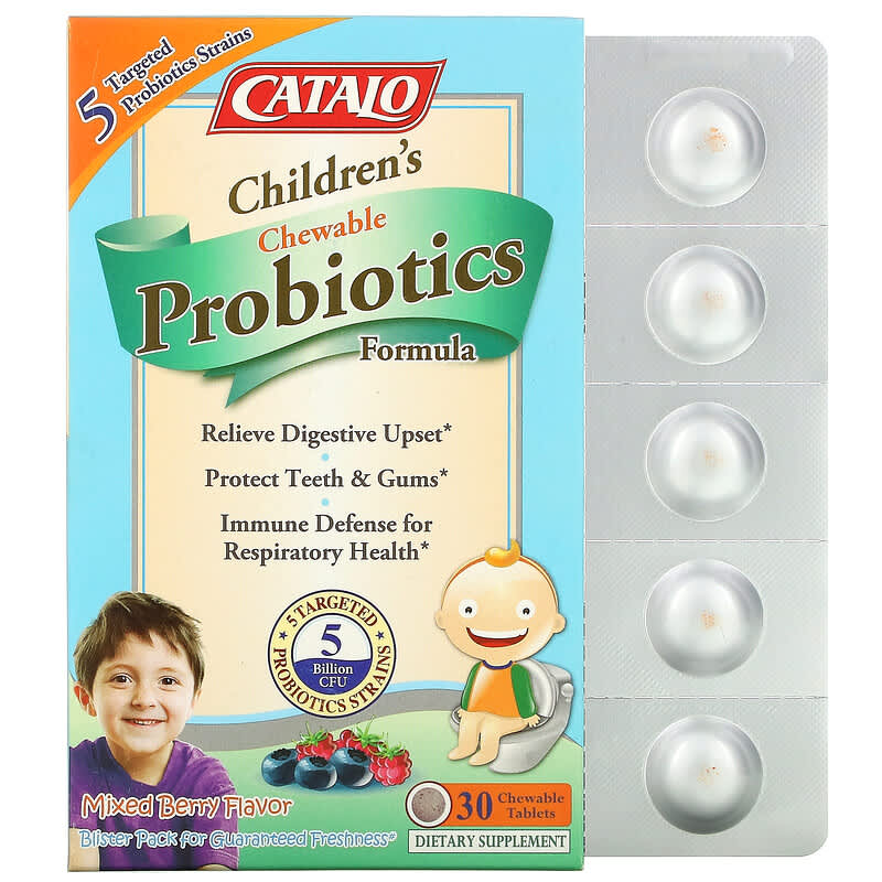 Catalo Naturals Children's Chewable Probiotics Formula Mixed Berry 5 Billion CFU 30 Chewable Tablets 1 Catalo Naturals Children's Chewable Probiotics Formula Mixed Berry 5 Billion CFU 30 Chewable Tablets 810399027638