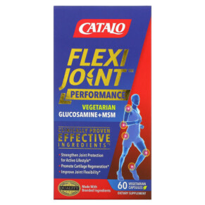 Catalo Naturals FlexiJoint Performance Glucosamine & MSM 60 Vegetarian Capsules 810399028727