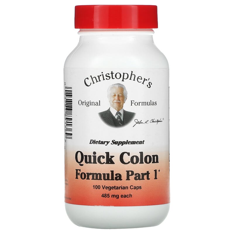 Christopher's Original Formulas Quick Colon Formula Part 1 485 mg 100 Vegetarian Caps 1 Christopher's Original Formulas Quick Colon Formula Part 1 485 mg 100 Vegetarian Caps 084783891369