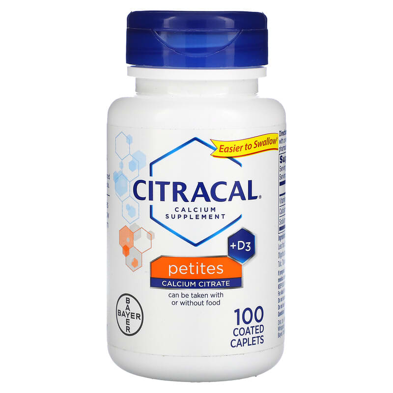 Citracal Calcium Supplement + D3 Petites 100 Coated Caplets 1 Citracal Calcium Supplement + D3 Petites 100 Coated Caplets 016500535027