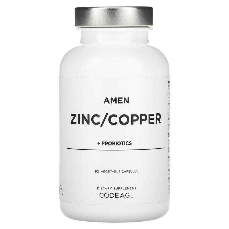 Codeage Amen Zinc/Copper + Probiotics 90 Vegetable Capsules 1 Codeage Amen Zinc/Copper + Probiotics 90 Vegetable Capsules 853919008700