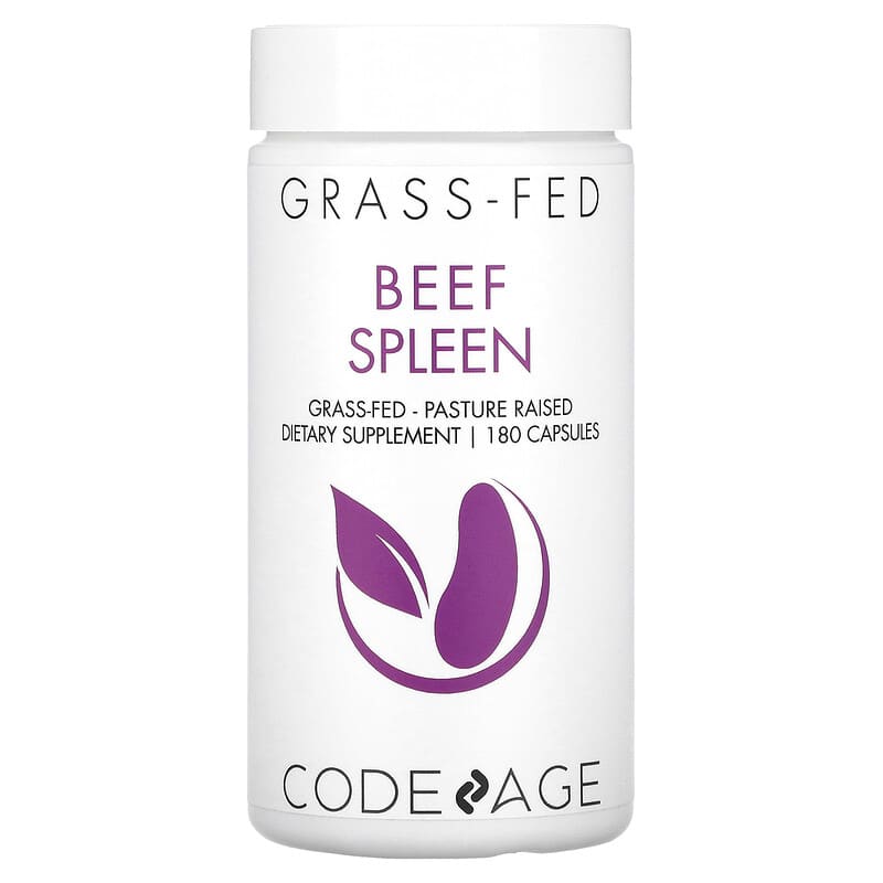 Codeage Grass-Fed Beef Spleen 180 Capsules 1 Codeage Grass-Fed Beef Spleen 180 Capsules 853919008168