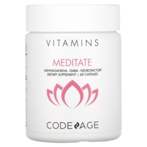 Codeage Vitamins Meditate Ashwagandha Gaba Neurofactor 60 Capsules 853919008564