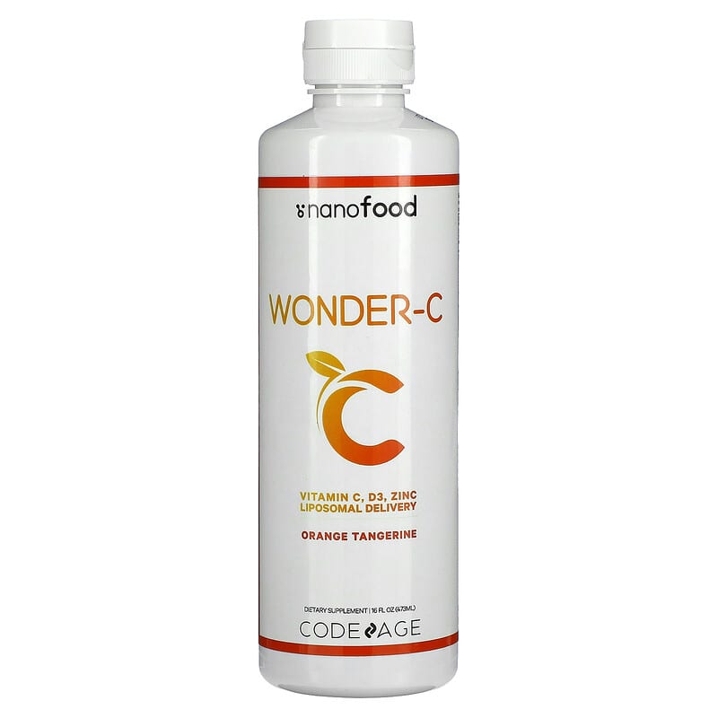 CodeAge Wonder-C Liposomal Delivery Orange Tangerine 16 oz (473 ml) 1 Codeage Wonder-C Vitamin C D3 Zinc Liposomal Delivery Orange Tangerine 16 fl oz (473 ml) 853919008793