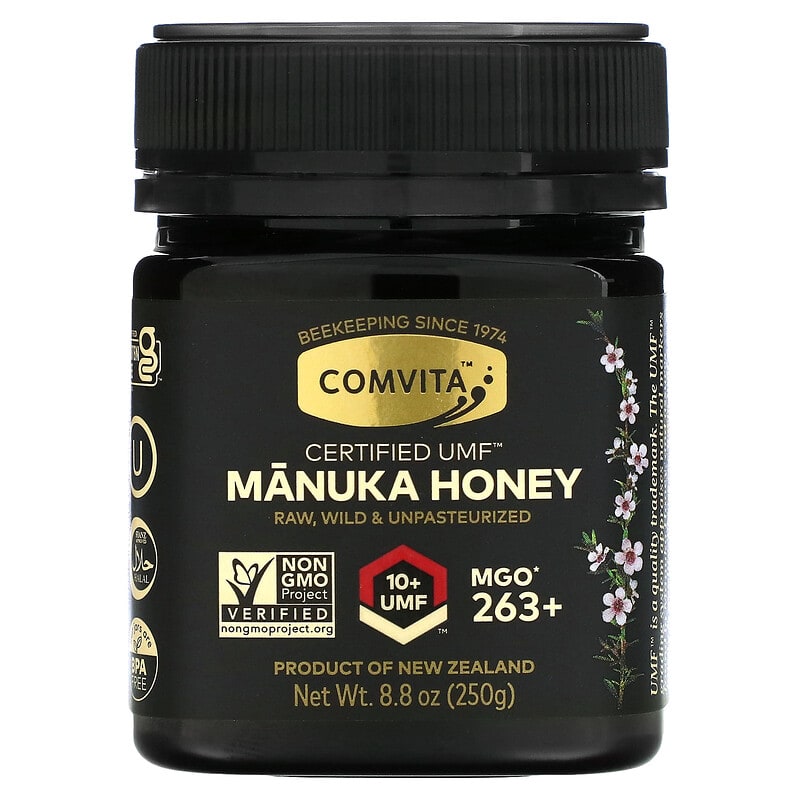 Comvita Raw Manuka Honey Certified UMF 10+ (MGO 263+) 8.8 oz (250 g) 1 Comvita Raw Manuka Honey Certified UMF 10+ (MGO 263+) 8.8 oz (250 g) 9400501003615