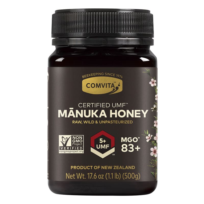 Comvita Raw Manuka Honey Certified UMF 5+ (MGO 83+) 1.1 lb (500 g) 1 Comvita Raw Manuka Honey Certified UMF 5+ (MGO 83+) 1.1 lb (500 g) 9400501001116
