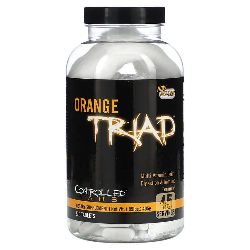 Controlled Labs Orange Triad Multi-Vitamin Joint Digestion & Immune Formula 270 Tablets 1 Controlled Labs Orange Triad Multi-Vitamin Joint Digestion & Immune Formula 270 Tablets 895328001408