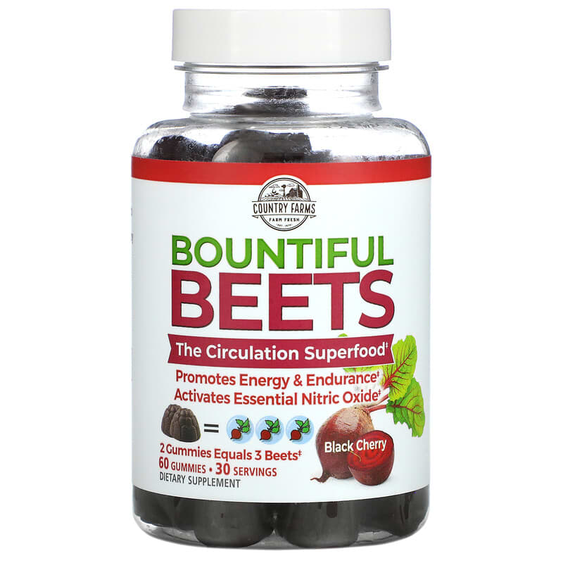 Country Farms Bountiful Beets Gummies Black Cherry 60 Gummies 1 Country Farms Bountiful Beets Gummies Black Cherry 60 Gummies 035046115500