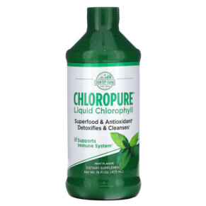 Country Farms Chloropure Liquid Chlorophyll Mint 16 fl oz (473 ml) 035046124564