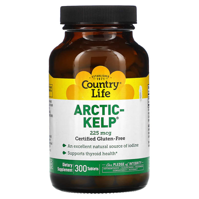 Country Life Arctic-Kelp 225 mcg 300 viên 1 Country Life Arctic-Kelp 225 mcg 300 Tablets 015794041351