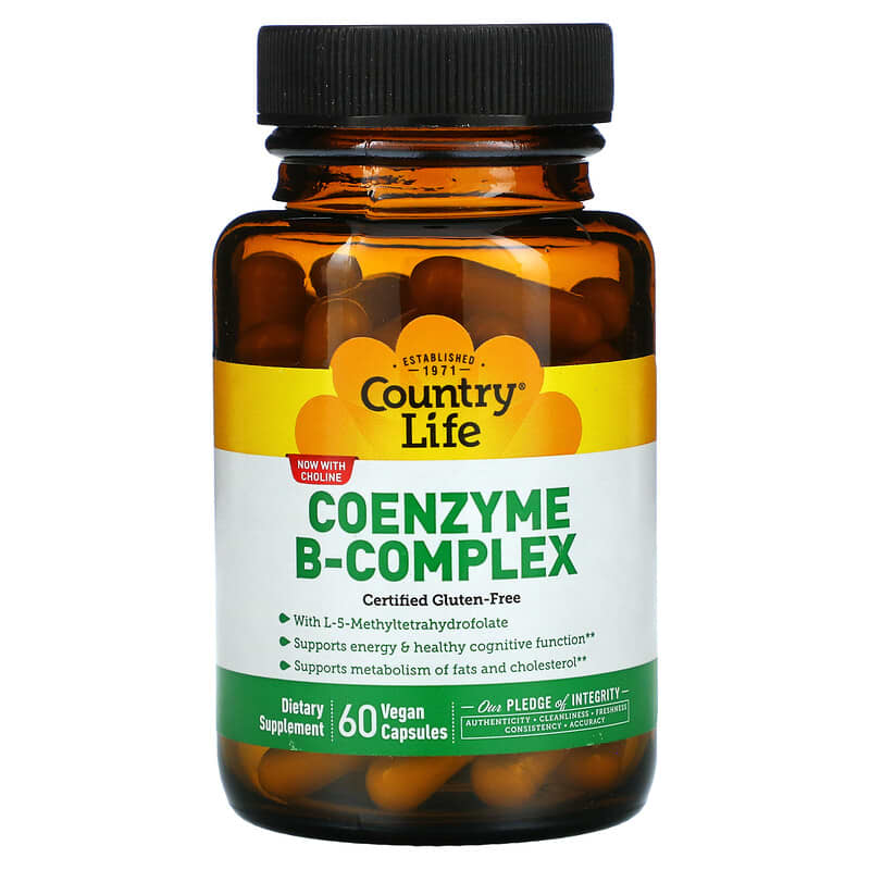 Country Life Coenzyme B-Complex 60 viên 1 Country Life Coenzyme B-Complex 60 Vegan Capsules 015794064183