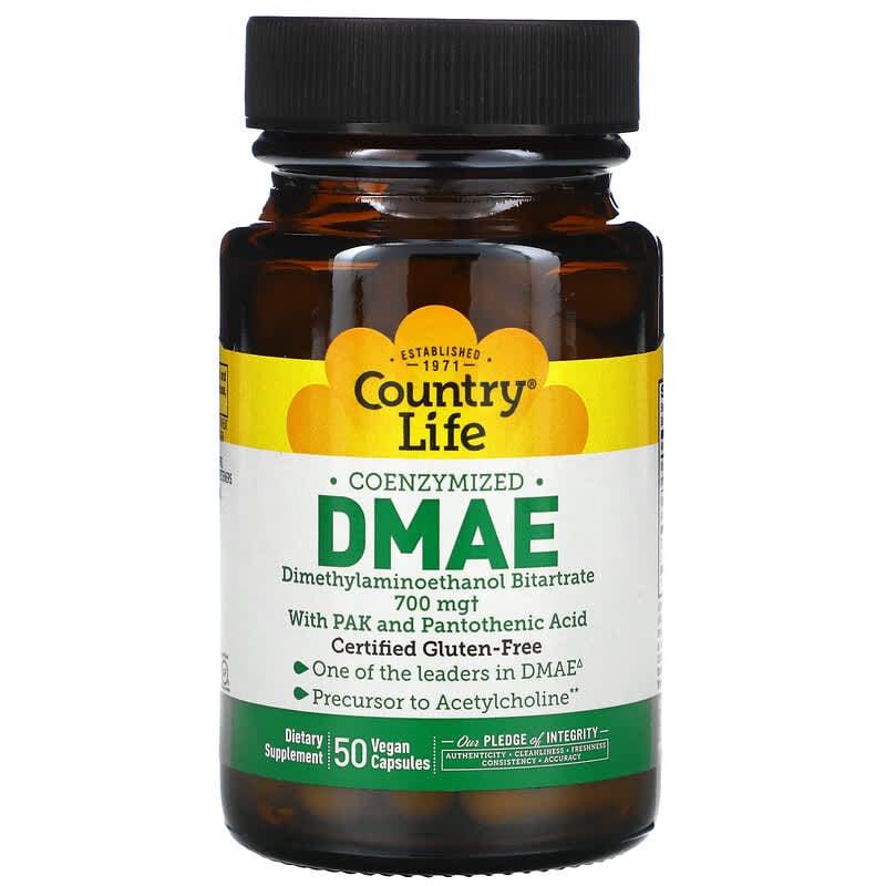 Country Life Coenzymized DMAE 350 mg 50 Vegan Capsules 1 Country Life Coenzymized DMAE 350 mg 50 Vegan Capsules 015794016823