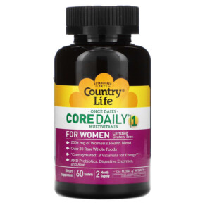 Country Life Core Daily-1 Multivitamin for Women 60 Tablets 015794081920